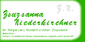 zsuzsanna niederkirchner business card